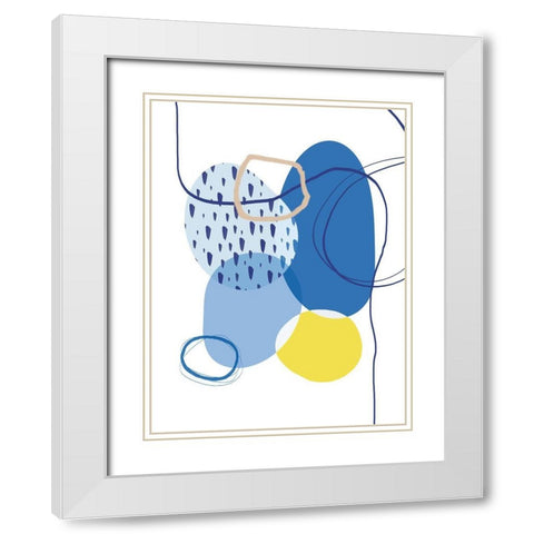 Abstract Greek Odyssey 2 White Modern Wood Framed Art Print with Double Matting by Lula Bijoux and Company