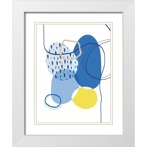 Abstract Greek Odyssey 2 White Modern Wood Framed Art Print with Double Matting by Lula Bijoux and Company