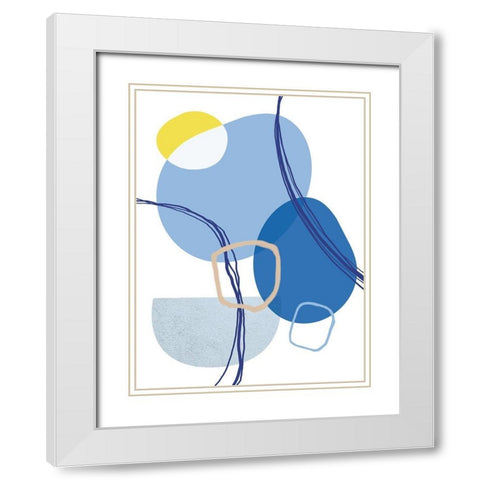 Abstract Greek Odyssey 3 White Modern Wood Framed Art Print with Double Matting by Lula Bijoux and Company