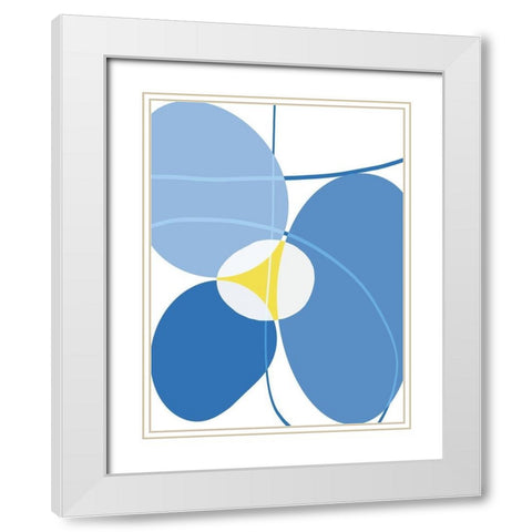 Abstract Greek Odyssey 4 White Modern Wood Framed Art Print with Double Matting by Lula Bijoux and Company