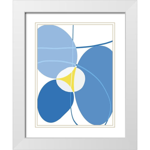 Abstract Greek Odyssey 4 White Modern Wood Framed Art Print with Double Matting by Lula Bijoux and Company