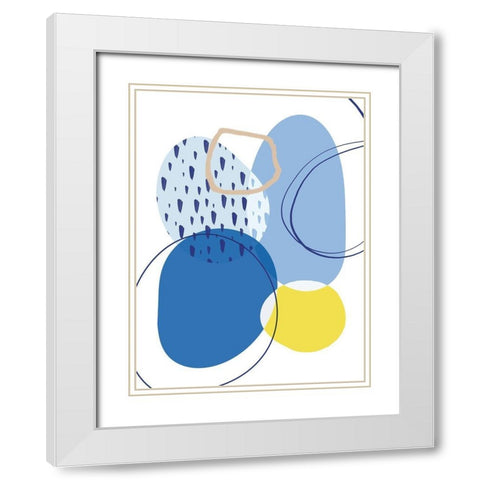 Abstract Greek Odyssey 5 White Modern Wood Framed Art Print with Double Matting by Lula Bijoux and Company