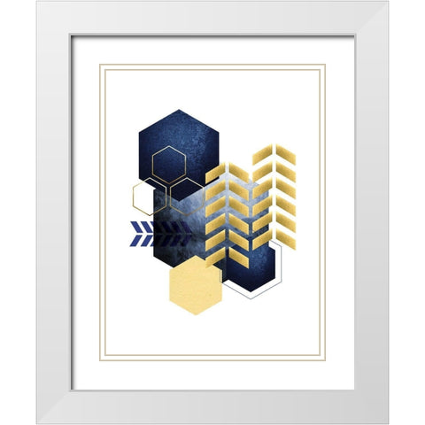 Geometric Greek Odyssey 1 White Modern Wood Framed Art Print with Double Matting by Lula Bijoux and Company