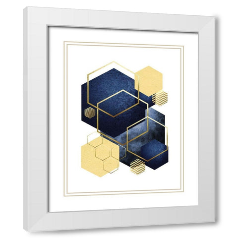 Geometric Greek Odyssey 2 White Modern Wood Framed Art Print with Double Matting by Lula Bijoux and Company