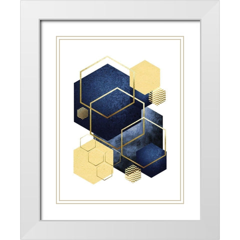 Geometric Greek Odyssey 2 White Modern Wood Framed Art Print with Double Matting by Lula Bijoux and Company
