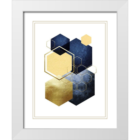 Geometric Greek Odyssey 4 White Modern Wood Framed Art Print with Double Matting by Lula Bijoux and Company
