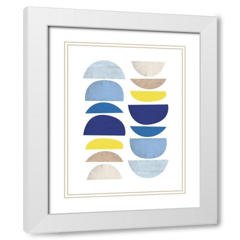 Modern Plates 2 White Modern Wood Framed Art Print with Double Matting by Lula Bijoux and Company