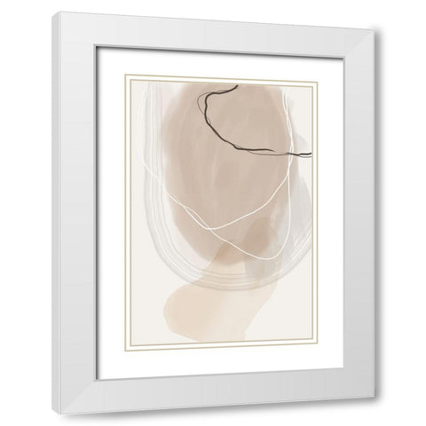Serenity White Modern Wood Framed Art Print with Double Matting by Urban Epiphany