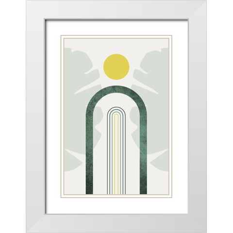 Mid Century Modern Sky 1 White Modern Wood Framed Art Print with Double Matting by Urban Epiphany
