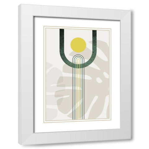Mid Century Modern Sky 2 White Modern Wood Framed Art Print with Double Matting by Urban Epiphany