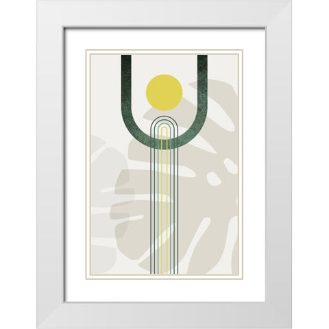 Mid Century Modern Sky 2 White Modern Wood Framed Art Print with Double Matting by Urban Epiphany