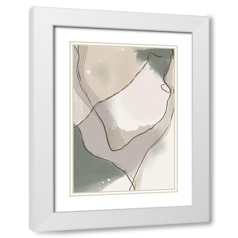 Patience White Modern Wood Framed Art Print with Double Matting by Urban Epiphany