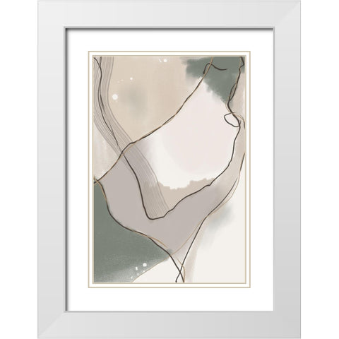 Patience White Modern Wood Framed Art Print with Double Matting by Urban Epiphany