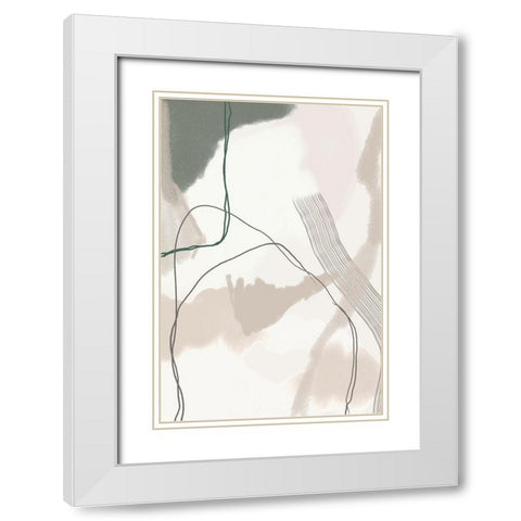 Poise White Modern Wood Framed Art Print with Double Matting by Urban Epiphany