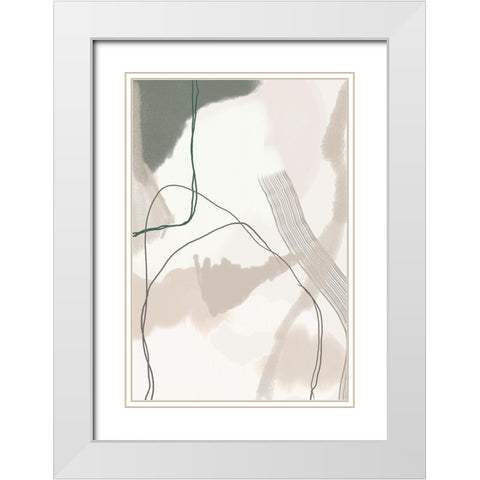 Poise White Modern Wood Framed Art Print with Double Matting by Urban Epiphany
