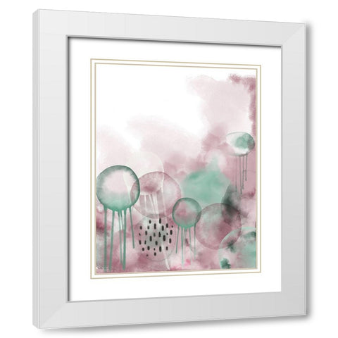 Harmonious Pastels White Modern Wood Framed Art Print with Double Matting by Urban Epiphany