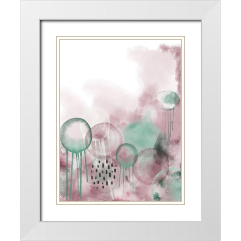 Harmonious Pastels White Modern Wood Framed Art Print with Double Matting by Urban Epiphany