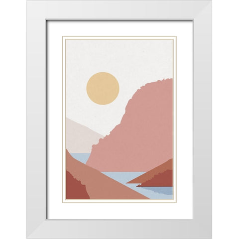 Canyon Views 2 White Modern Wood Framed Art Print with Double Matting by Urban Epiphany