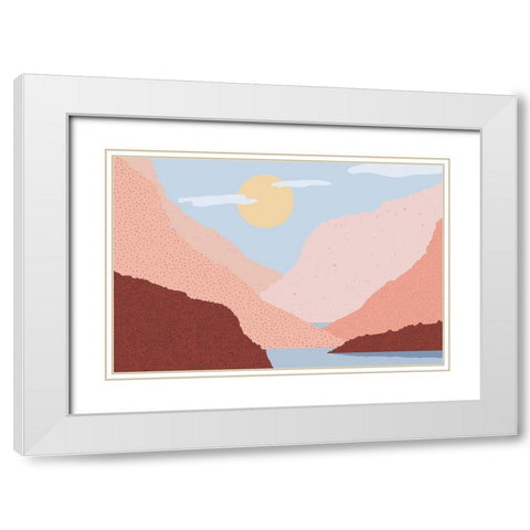 Canyon Views 5 White Modern Wood Framed Art Print with Double Matting by Urban Epiphany