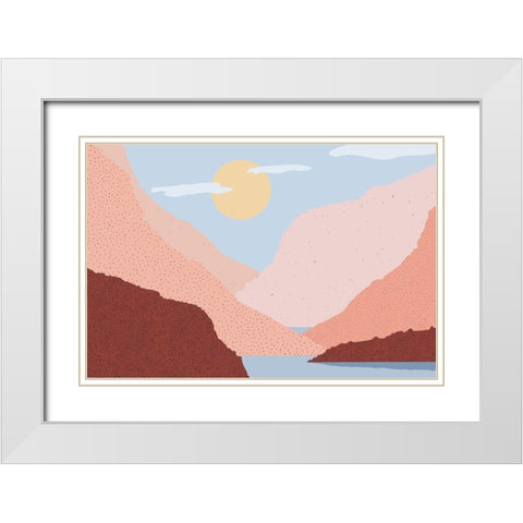 Canyon Views 5 White Modern Wood Framed Art Print with Double Matting by Urban Epiphany