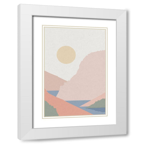 Canyon Horizons 2 White Modern Wood Framed Art Print with Double Matting by Urban Epiphany