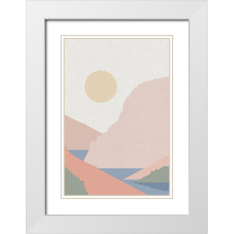 Canyon Horizons 2 White Modern Wood Framed Art Print with Double Matting by Urban Epiphany