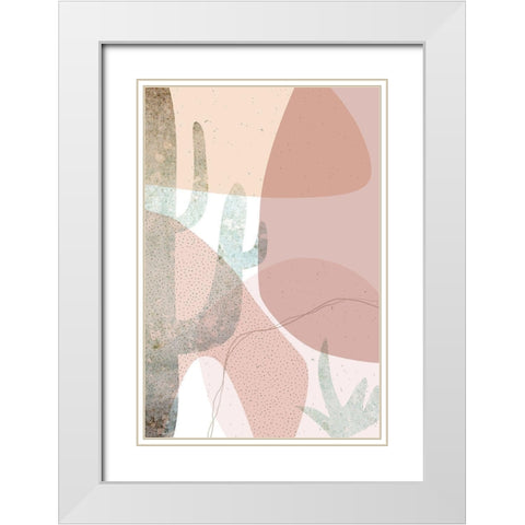 Dusty Desert Collage 1 White Modern Wood Framed Art Print with Double Matting by Urban Epiphany