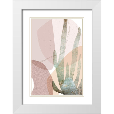 Dusty Desert Collage 2 White Modern Wood Framed Art Print with Double Matting by Urban Epiphany