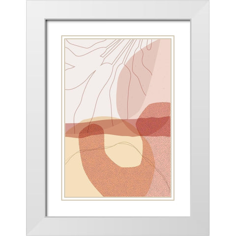 Dusty Desert Rocks 5 White Modern Wood Framed Art Print with Double Matting by Urban Epiphany