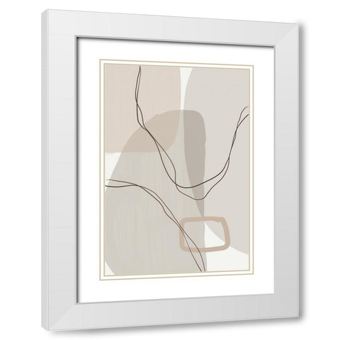 Hopeful White Modern Wood Framed Art Print with Double Matting by Urban Epiphany