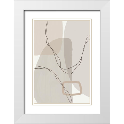 Hopeful White Modern Wood Framed Art Print with Double Matting by Urban Epiphany