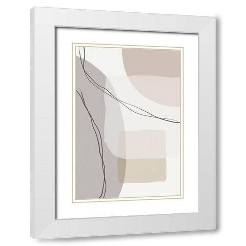 Peaceful White Modern Wood Framed Art Print with Double Matting by Urban Epiphany