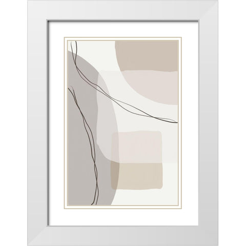 Peaceful White Modern Wood Framed Art Print with Double Matting by Urban Epiphany
