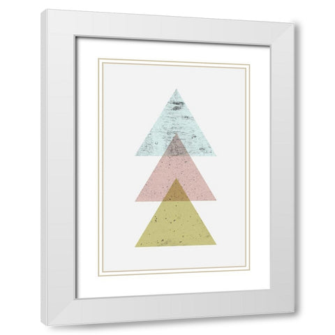 Iconic Mid Century 5 White Modern Wood Framed Art Print with Double Matting by Urban Epiphany