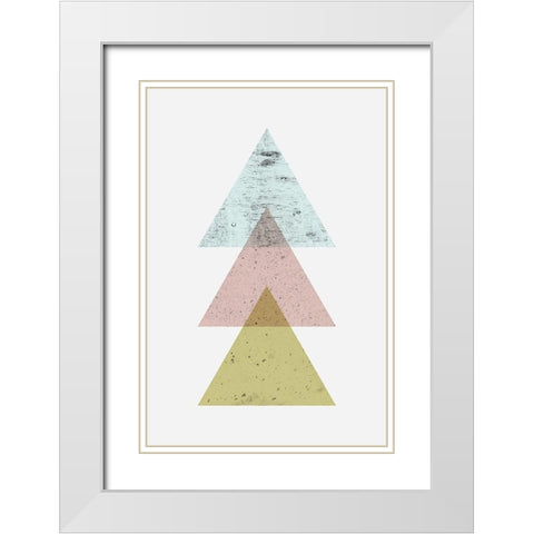 Iconic Mid Century 5 White Modern Wood Framed Art Print with Double Matting by Urban Epiphany