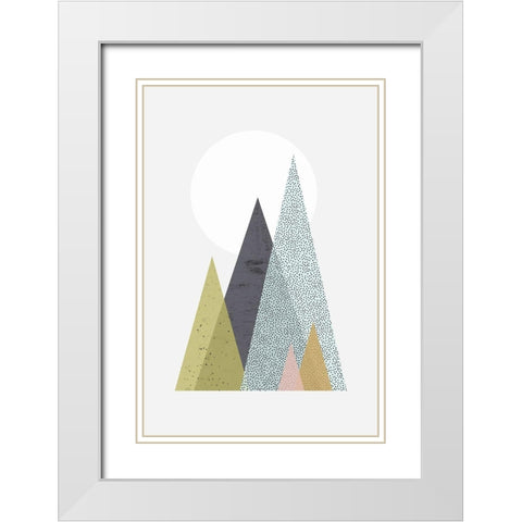 Iconic Mid Century 6 White Modern Wood Framed Art Print with Double Matting by Urban Epiphany