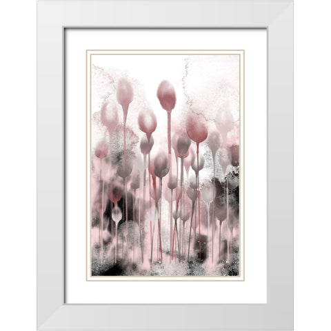 Enlightened Minds Blush White Modern Wood Framed Art Print with Double Matting by Urban Epiphany