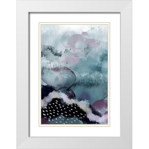 Evolving Ocean Part 2 White Modern Wood Framed Art Print with Double Matting by Urban Epiphany
