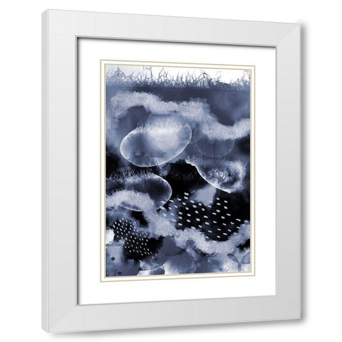 Evolving Ocean White Modern Wood Framed Art Print with Double Matting by Urban Epiphany