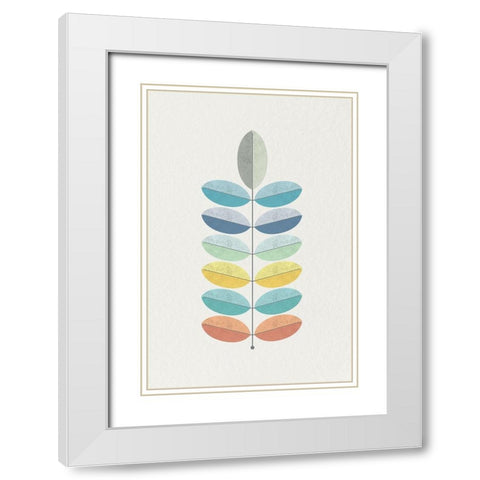 Mid Century Brights 2 White Modern Wood Framed Art Print with Double Matting by Urban Epiphany