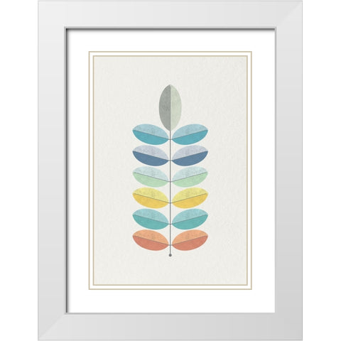 Mid Century Brights 2 White Modern Wood Framed Art Print with Double Matting by Urban Epiphany