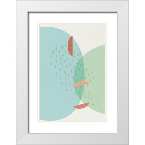 Mid Century Brights 3 White Modern Wood Framed Art Print with Double Matting by Urban Epiphany