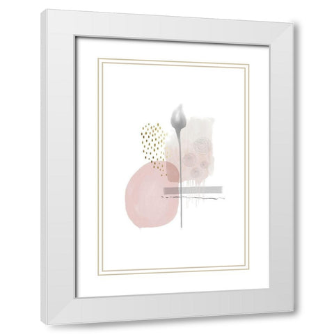 Mindful Moments White Modern Wood Framed Art Print with Double Matting by Urban Epiphany