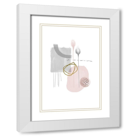 Non Striving White Modern Wood Framed Art Print with Double Matting by Urban Epiphany