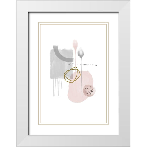 Non Striving White Modern Wood Framed Art Print with Double Matting by Urban Epiphany