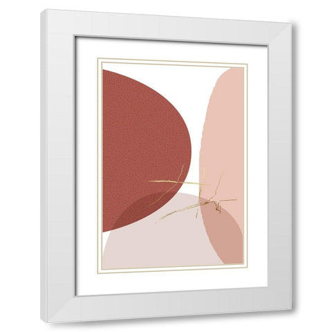 Minimalist Desert Tones 1 White Modern Wood Framed Art Print with Double Matting by Urban Epiphany