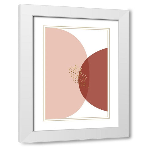 Minimalist Desert Tones 2 White Modern Wood Framed Art Print with Double Matting by Urban Epiphany