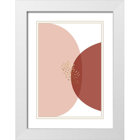 Minimalist Desert Tones 2 White Modern Wood Framed Art Print with Double Matting by Urban Epiphany
