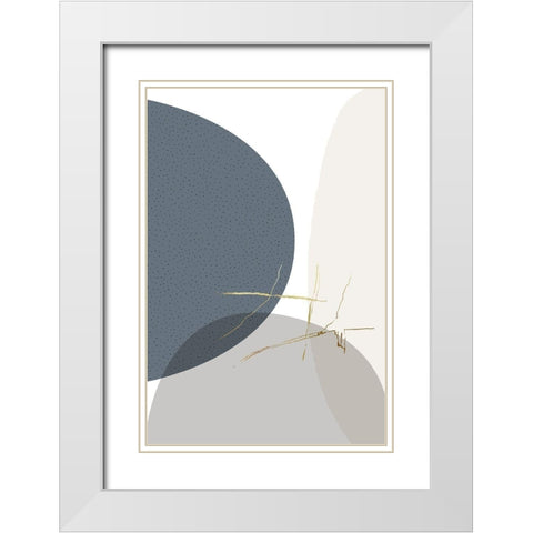 Neutral Tones 1 White Modern Wood Framed Art Print with Double Matting by Urban Epiphany