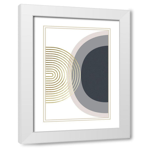Neutral Tones 6 White Modern Wood Framed Art Print with Double Matting by Urban Epiphany